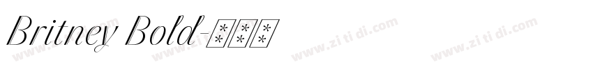 Britney Bold字体转换
